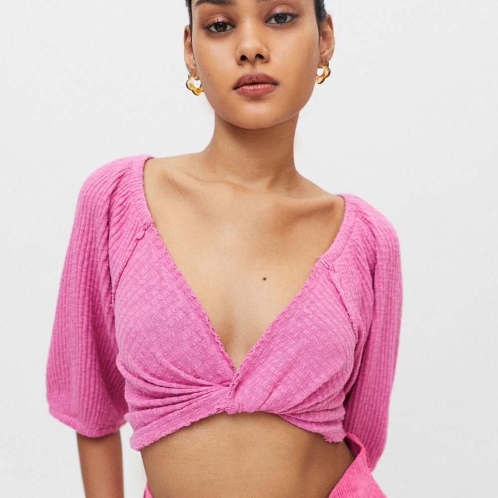 UO lena twist front top